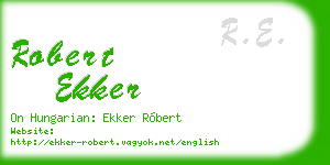 robert ekker business card